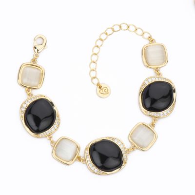 Barbieri Bracciale Metallo Dorato Cristalli e Zirconi