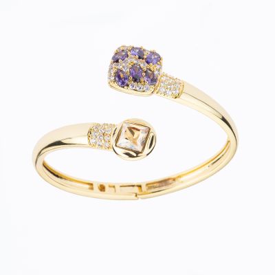 Barbierti Bracciale Metallo Dorato Cristalli e Zirconi