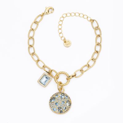 Barbieri Bracciale Metallo Dorato Cristalli e Zirconi