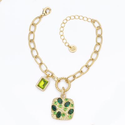 Barbieri Bracciale Metallo Dorato Cristalli e Zirconi