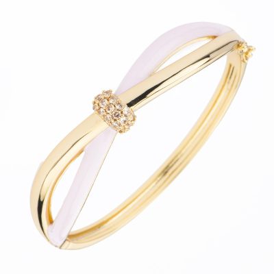 Barbieri Bracciale Metallo Dorato e Smalto con Zirconi