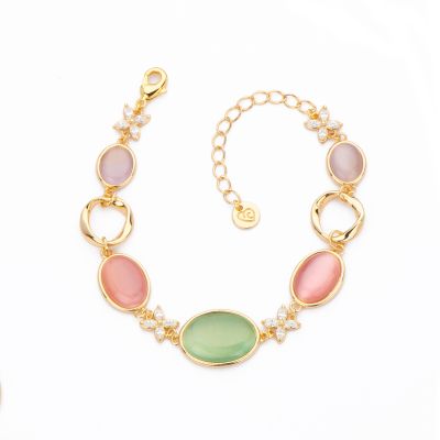 Barbieri Bracciale Metallo Gold Cristalli Multicolor