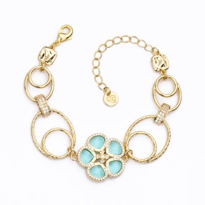 Barbieri Bracciale Metallo Dorato Primula Verde