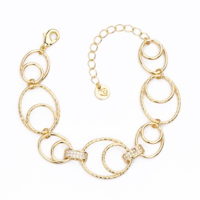 Barbieri Bracciale Metallo Gold e Zirconi