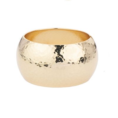 Barbieri Bracciale Bombato Rigido Metallo Gold Martellato