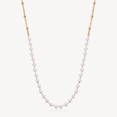 Brosway Collana Acciaio Gold con Perle Essential