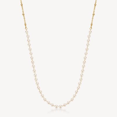 Brosway Collana Lunga Acciaio Gold con Perle Essential