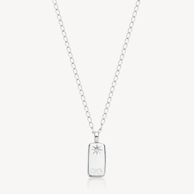 Brosway Collana Lunga Acciaio Piastra e Cristallo Essential