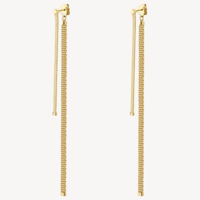 Brosway Orecchini Pendenti Snake Acciaio Gold Essential