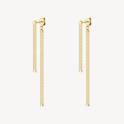 Brosway Orecchini Pendenti Snake Acciaio Gold Essential