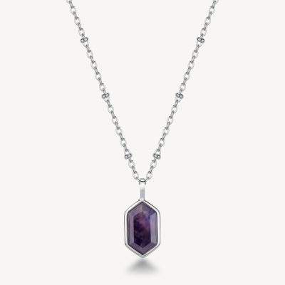 Brosway Collana Acciaio Cristallo Ametista