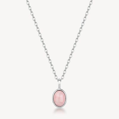Brosway Collana Acciaio con Quarzo Rosa