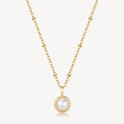 Brosway Collana Acciaio Gold Con Perla Bianca