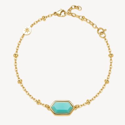 Brosway Bracciale Acciaio Gold con Amazzonite