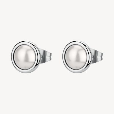 Brosway Orecchini Acciaio Perla Bianca