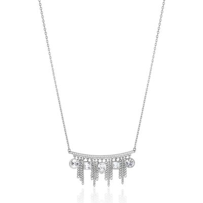 Brosway Collana Donna Acciaio Frange e Cristalli Rain