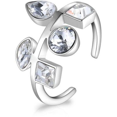 Brosway Anello Donna Acciaio Cristalli Bianchi Rain-17-20