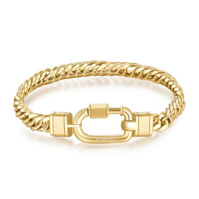 Brosway Bracciale Uomo Grumette Serrata Acciaio Gold Naxos-M 19.5 CM