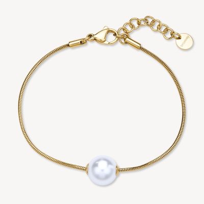 Brosway Bracciale Acciaio Gold con Perla Perfect