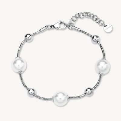 Brosway Bracciale Acciaio Perle e Sfere Perfect