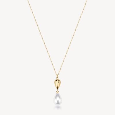 Brosway Collana Acciaio Gold Perla e Goccia Perfect