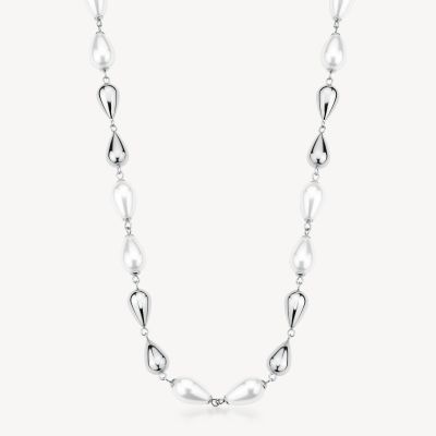Brosway Collana Acciaio Perle e Goccie Perfect