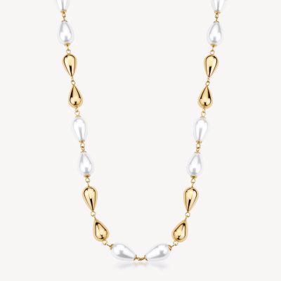 Brosway Collana Acciaio Gold Perle e Goccie Perfect