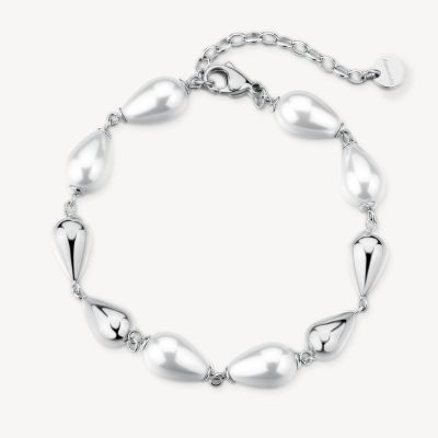 Brosway Bracciale Acciaio Perle e Goccie Perfect