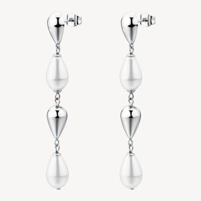 Brosway Orecchini Acciaio Perle e Goccie Perfect