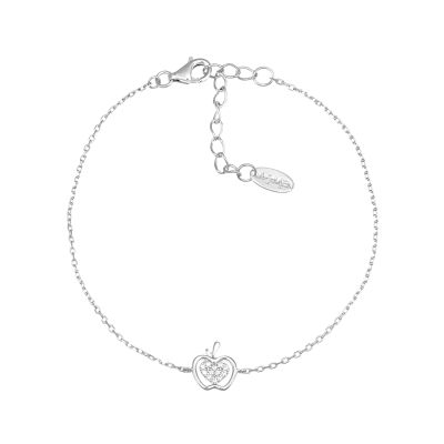 Amen Bracciale Argento Mela e Cuore Zirconato