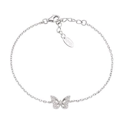 Amen Bracciale Argento Farfalla Zirconata