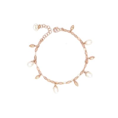 Io & Te Bracciale Argento Rosato e Perle