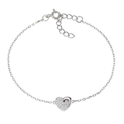 Amen Bracciale Argento Cuore Zirconato