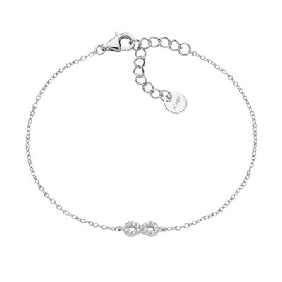 Amen Bracciale Argento Infinito Zirconato