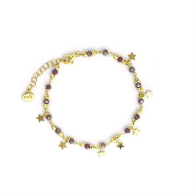 Io & Te Bracciale Argento Gold Stelle e Cristalli