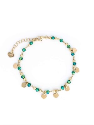 Io & Te Bracciale Argento Rosè Cristalli Verdi