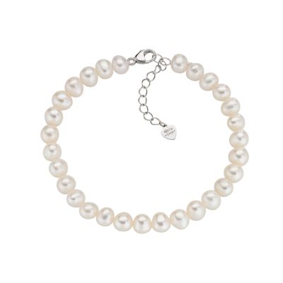 Amen Bracciale Argento con Perle 5 mm