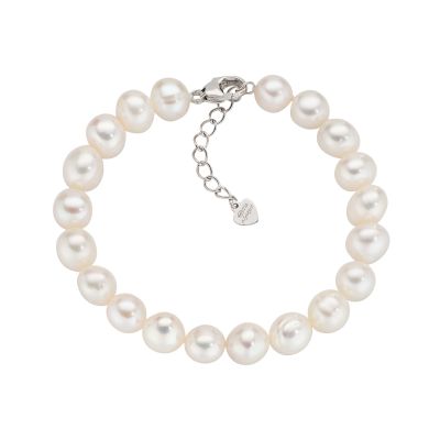 Amen Bracciale Argento con Perle 8 mm