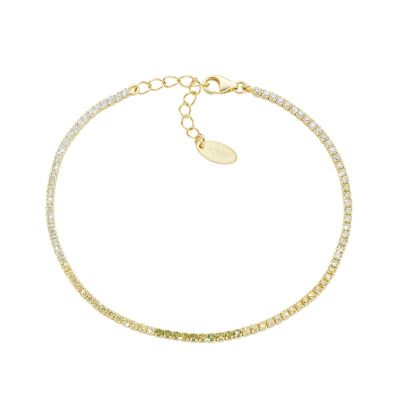 Amen Tennis Argento Gold Zirconi Oliva e Bianchi