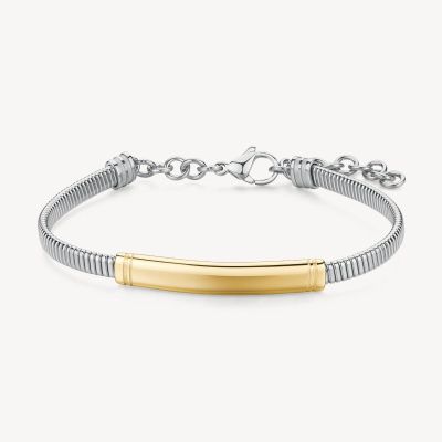 Brosway Bracciale Snake Acciaio e Piastra Gold Riptide