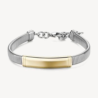 Brosway Bracciale Snake Acciaio e Piastra Gold Riptide