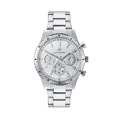 Luca Barra Orologio Cronografo Acciaio Quadrante Bianco