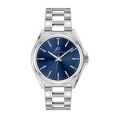 Luca Barra Orologio Solo Tempo Acciaio Quadrante Blu