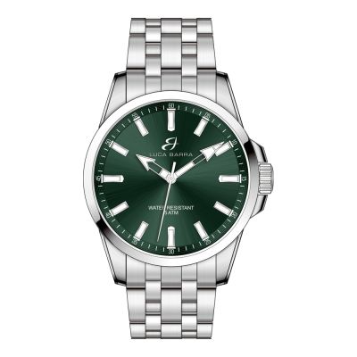 Luca Barra Orologio Solo Tempo Acciaio Quadrante Verde