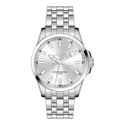 Luca Barra Orologio Solo Tempo Acciaio Quadrante Silver