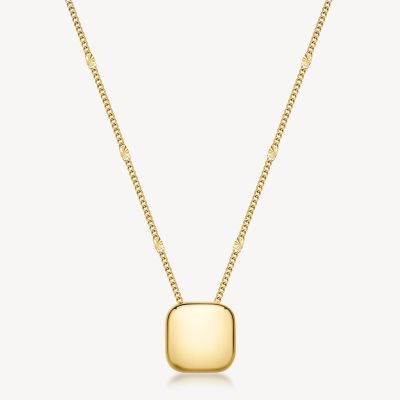 Brosway Collana Acciaio Gold Pendente Quadrato Muse