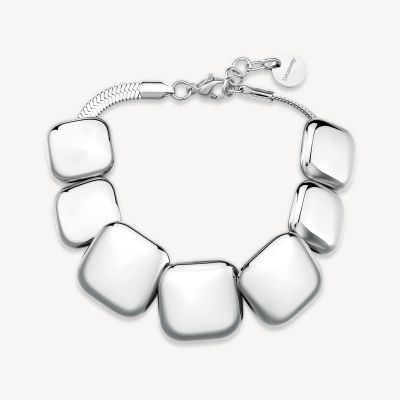 Brosway Bracciale Snake Acciaio Elementi Quadrati Muse
