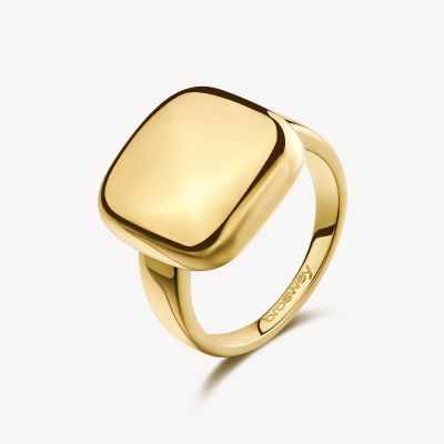 Brosway Anello Acciaio Gold Quadrato Muse