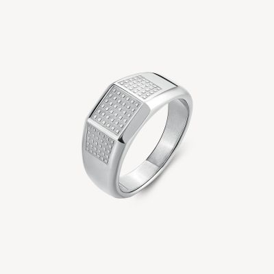 Brosway Anello Acciaio Sabbiato Sigillo Bullet