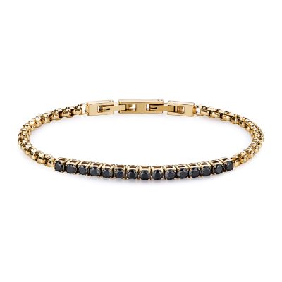 Brosway Bracciale Acciaio Gold Zirconi Neri Avantgarde